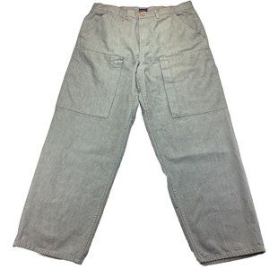 Vintage Tommy Hilfiger Jeans Men's 36x32 Baggy Fit '90s Y2K Gray Cargo